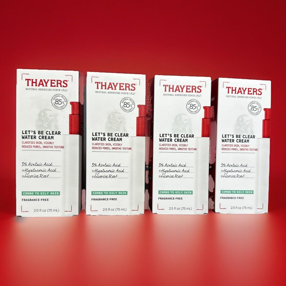 Thayers Let's Be Clear Water Cream - Combo To Oily Skin  **Lot Of 4**